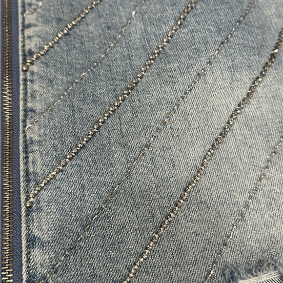 NWT True Religion Rhinstone Denim Skirt - Picture 5 of 11